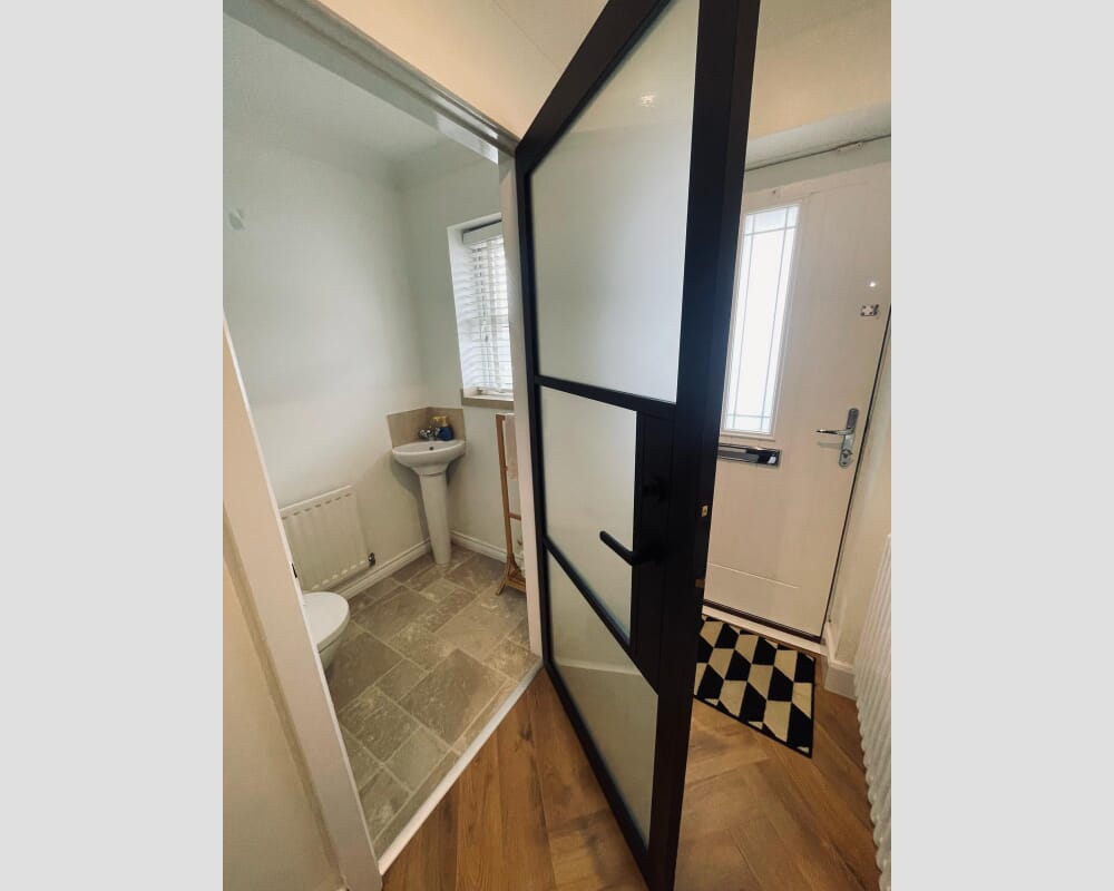 1981 x 762 x 35mm (30") Heritage Black Frosted Glass - Prefinished Internal Doors